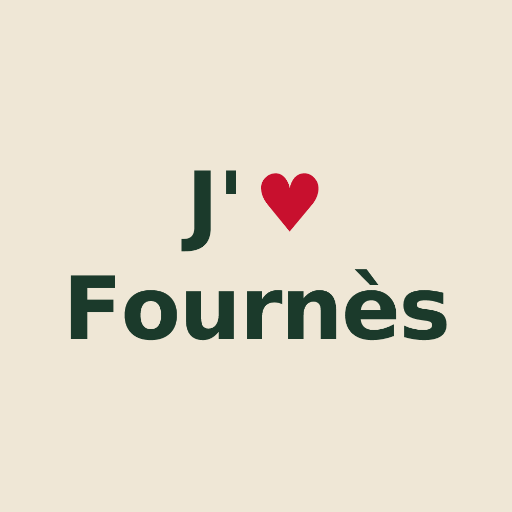 Tote bag personnalisé Fournès — design J'aime Fournès
