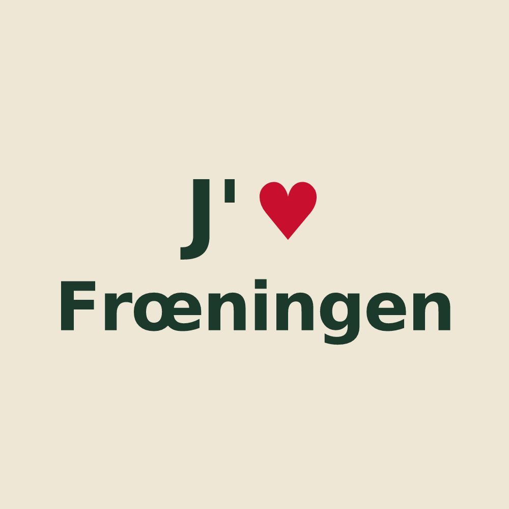 Tote bag personnalisé Frœningen — design J'aime Frœningen