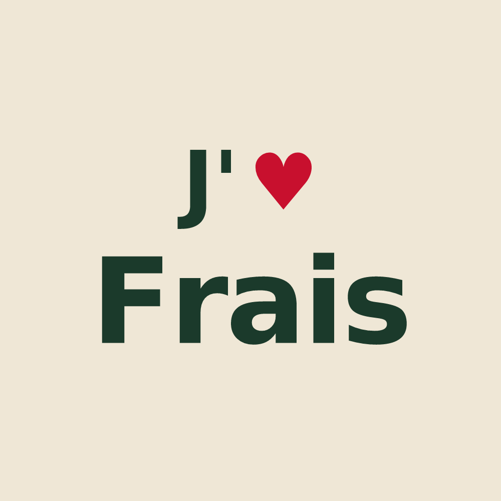 Tote bag personnalisé Frais — design J'aime Frais