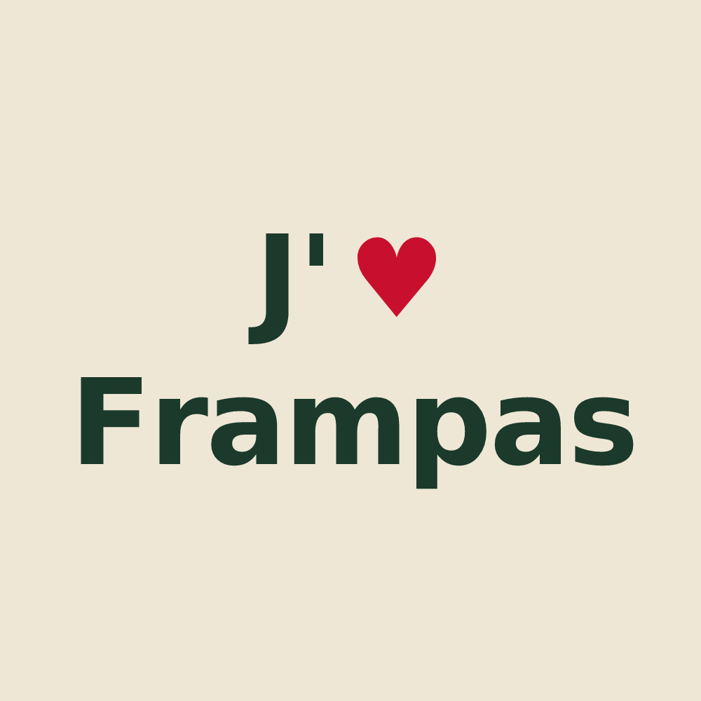 Tote bag personnalisé Frampas — design J'aime Frampas
