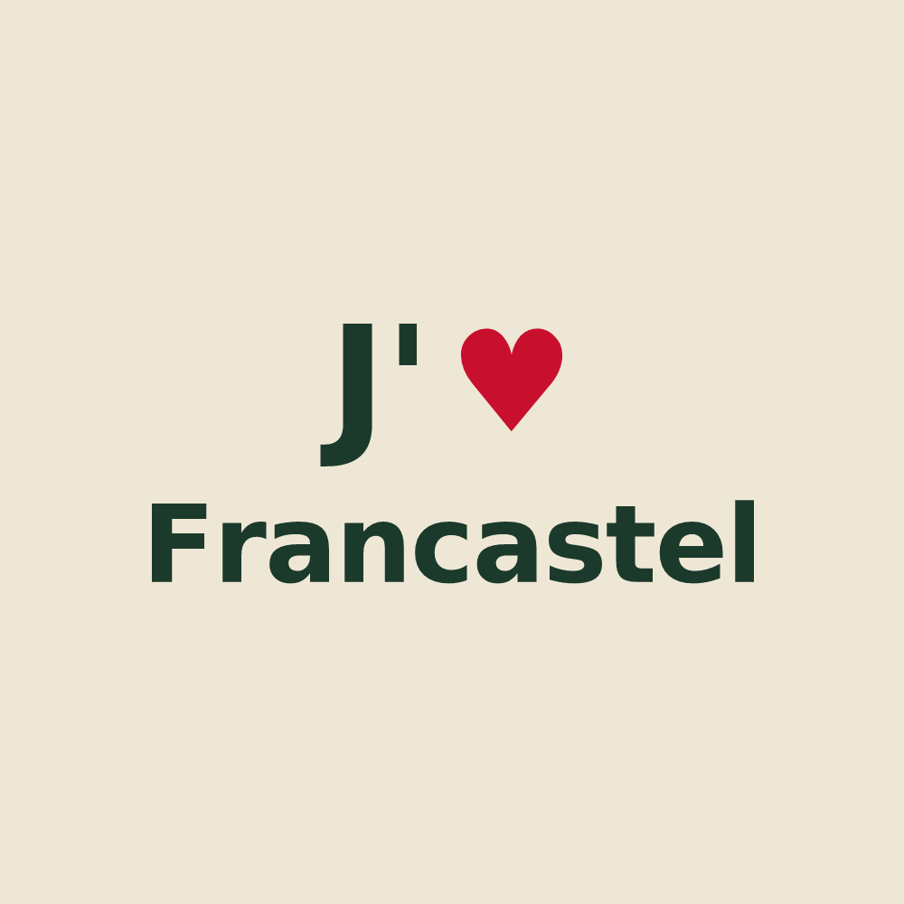 Tote bag personnalisé Francastel — design J'aime Francastel