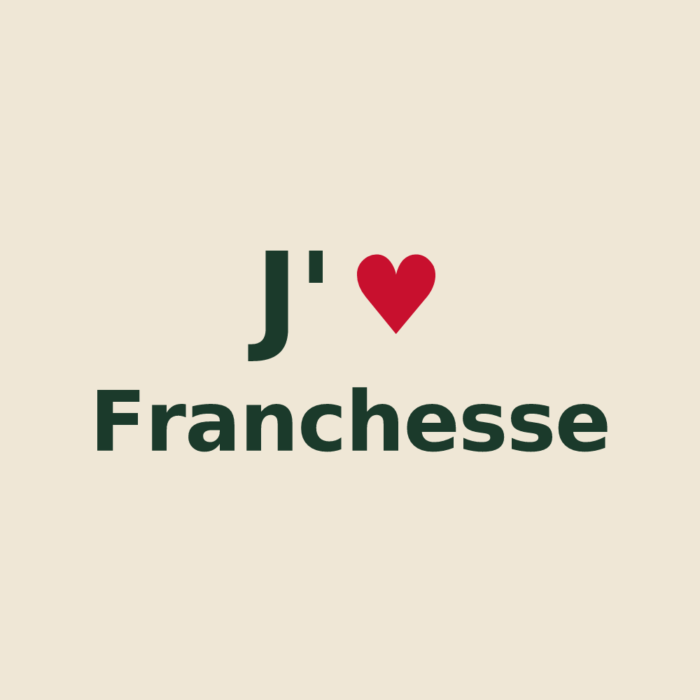 Tote bag personnalisé Franchesse — design J'aime Franchesse