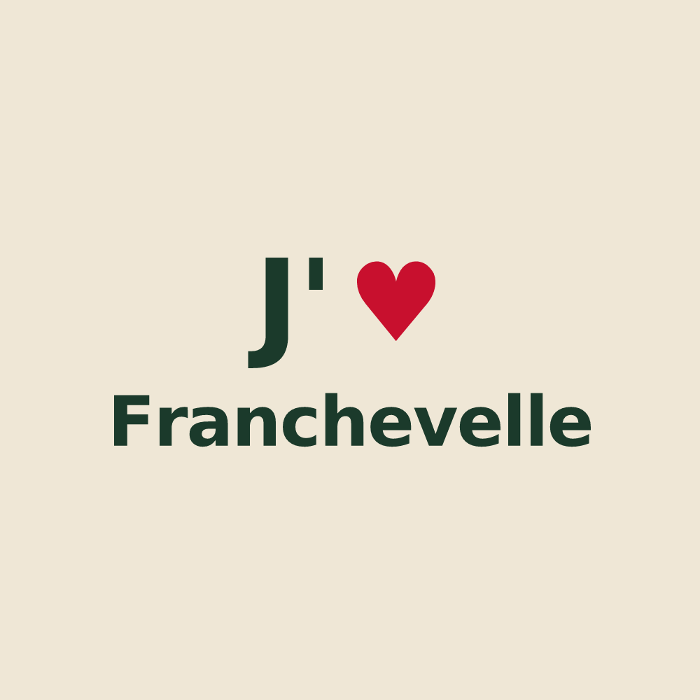 Tote bag personnalisé Franchevelle — design J'aime Franchevelle