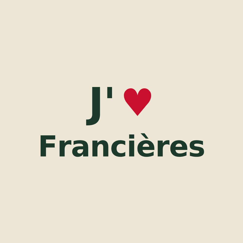 Tote bag personnalisé Francières — design J'aime Francières