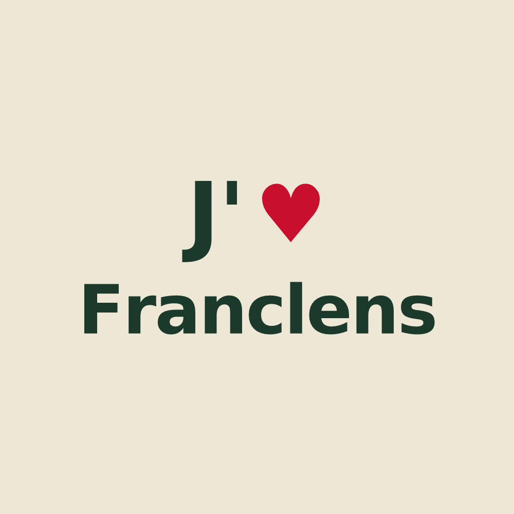 Tote bag personnalisé Franclens — design J'aime Franclens
