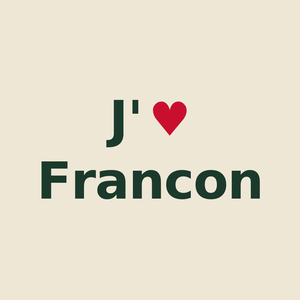 Tote bag personnalisé Francon — design J'aime Francon