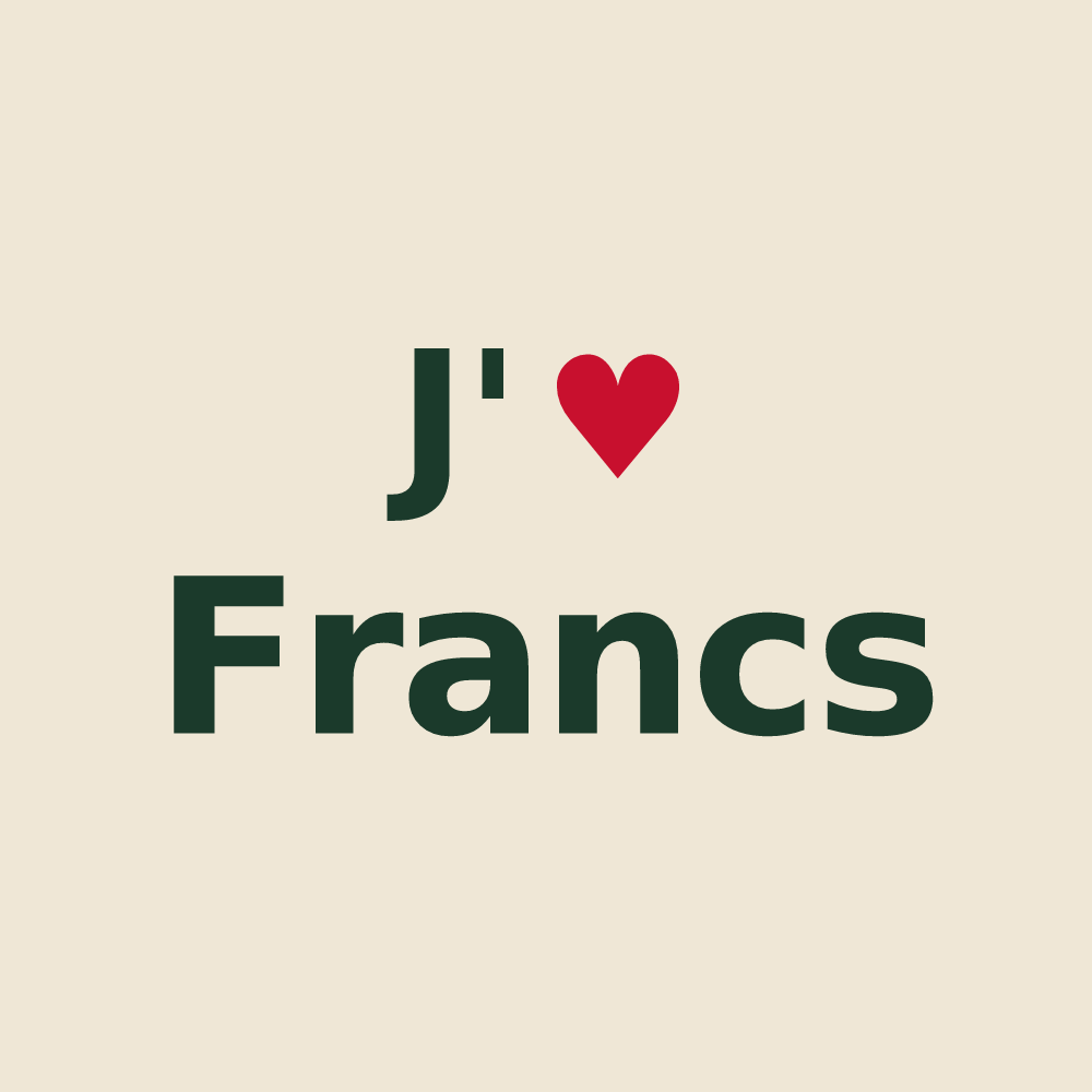 Tote bag personnalisé Francs — design J'aime Francs