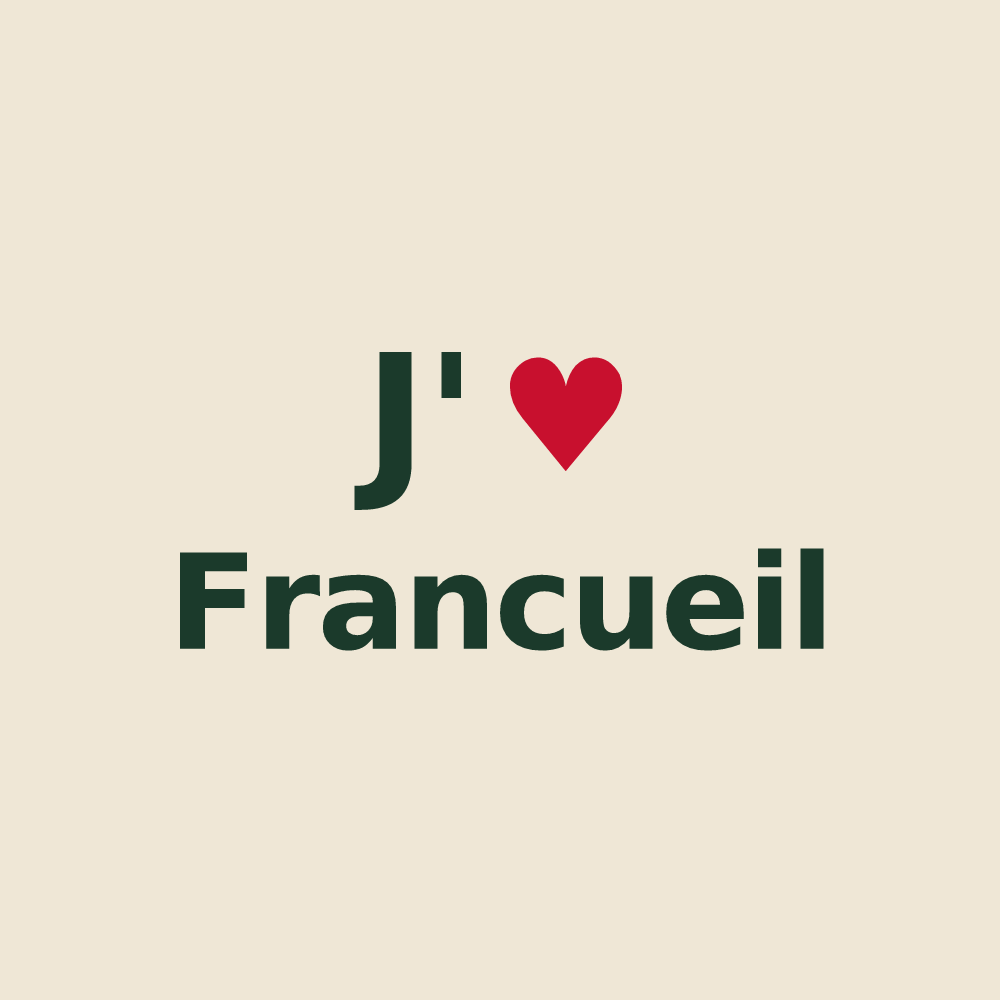 Tote bag personnalisé Francueil — design J'aime Francueil
