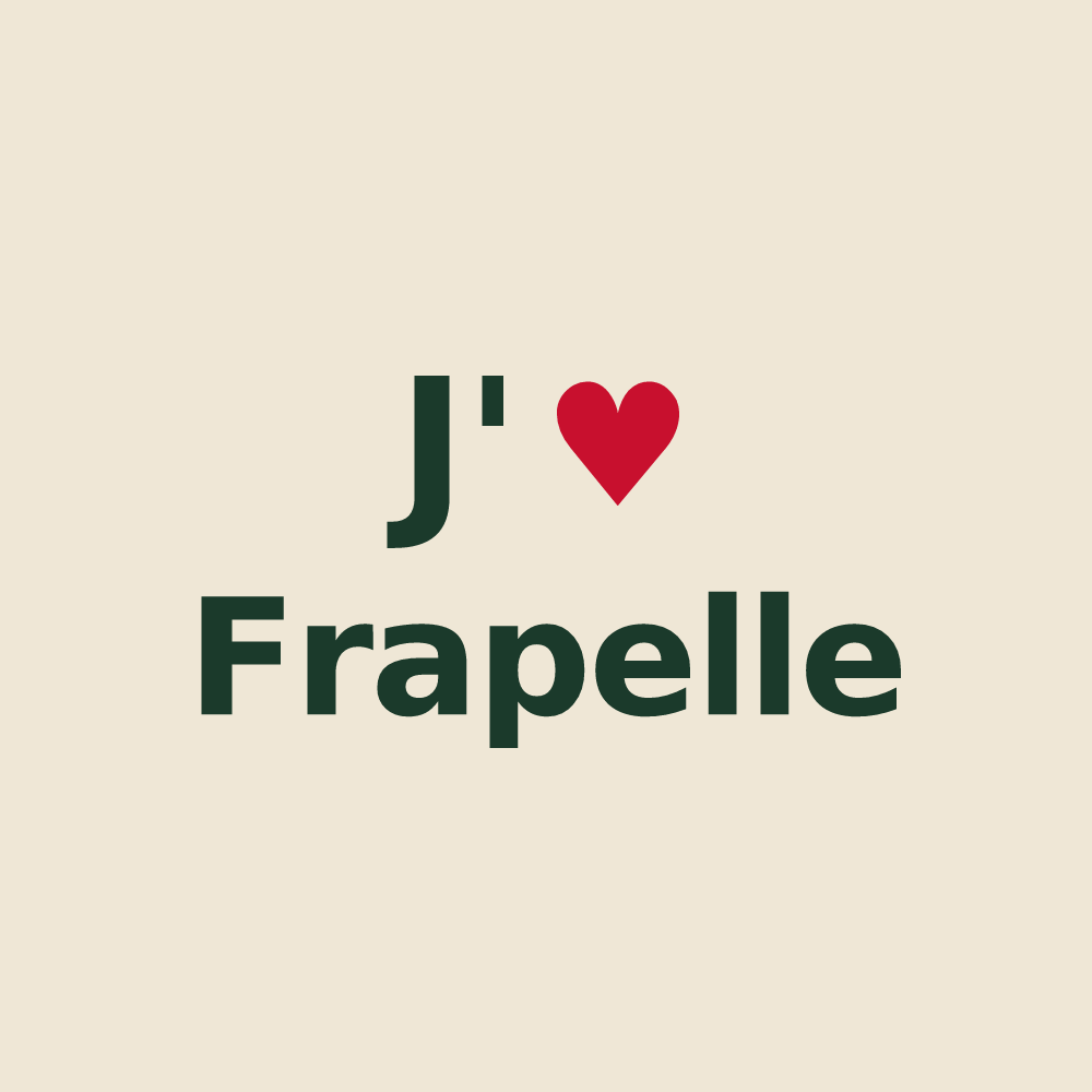 Tote bag personnalisé Frapelle — design J'aime Frapelle