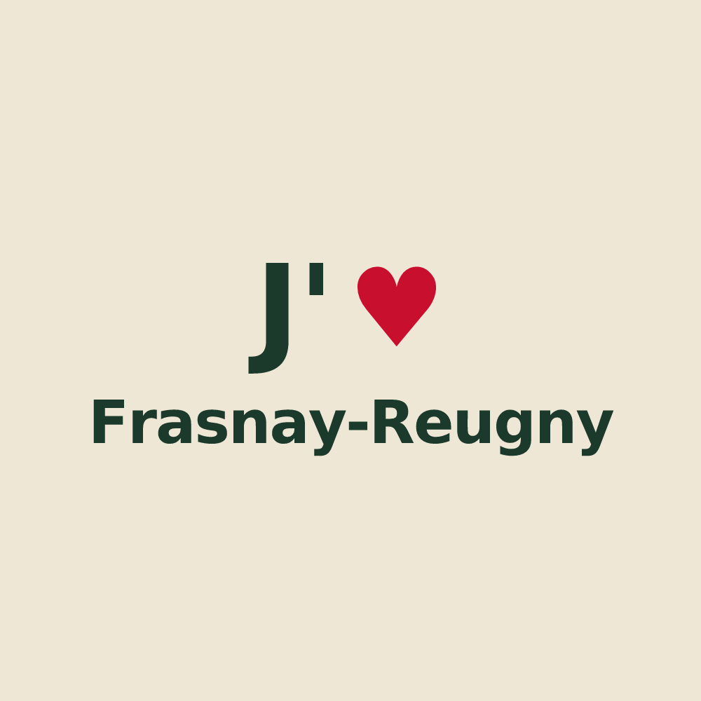 Tote bag personnalisé Frasnay-Reugny — design J'aime Frasnay-Reugny