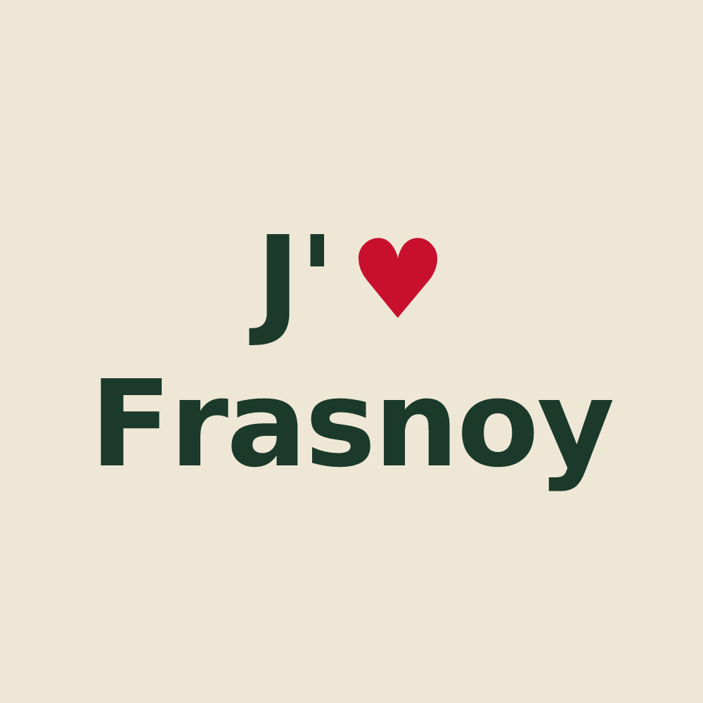 Tote bag personnalisé Frasnoy — design J'aime Frasnoy