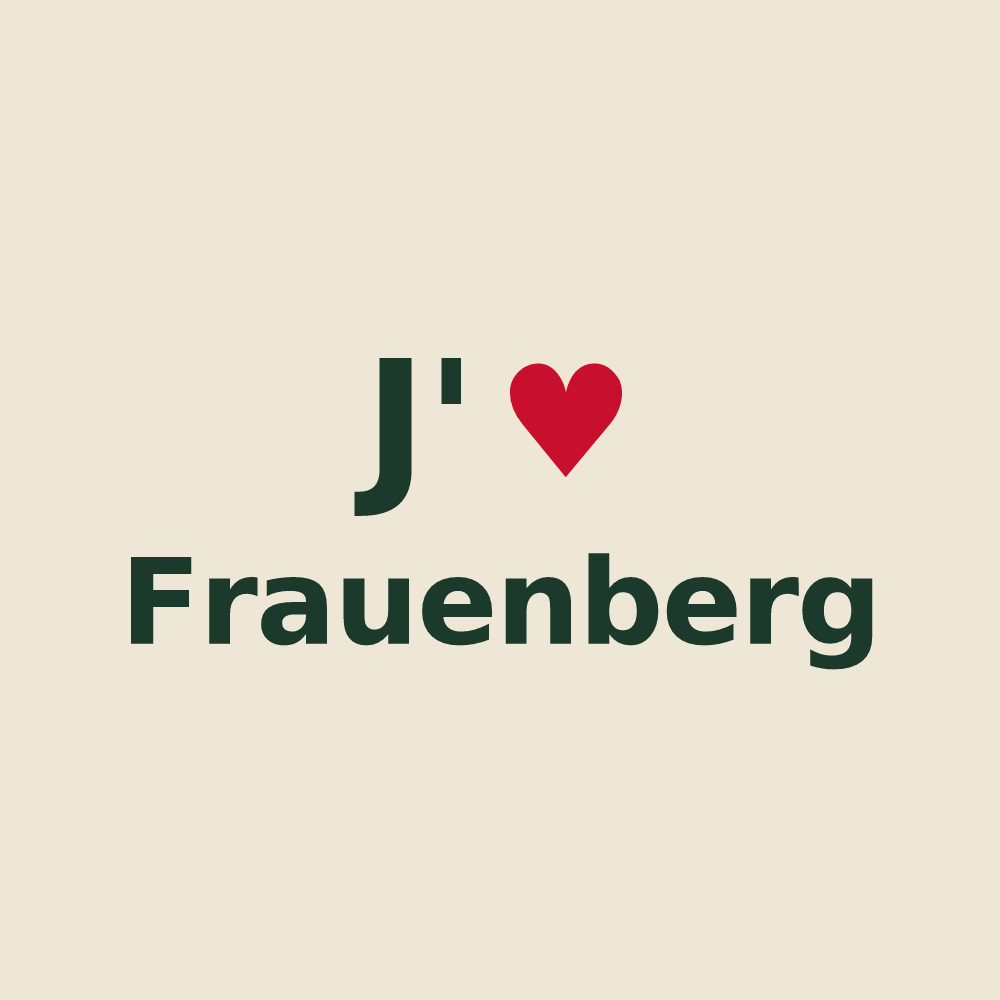 Tote bag personnalisé Frauenberg — design J'aime Frauenberg