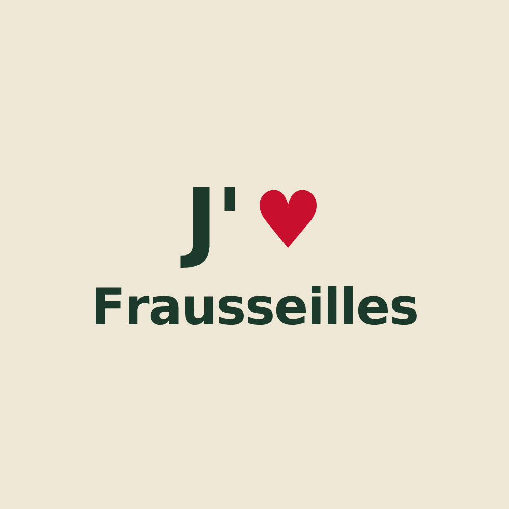 Tote bag personnalisé Frausseilles — design J'aime Frausseilles
