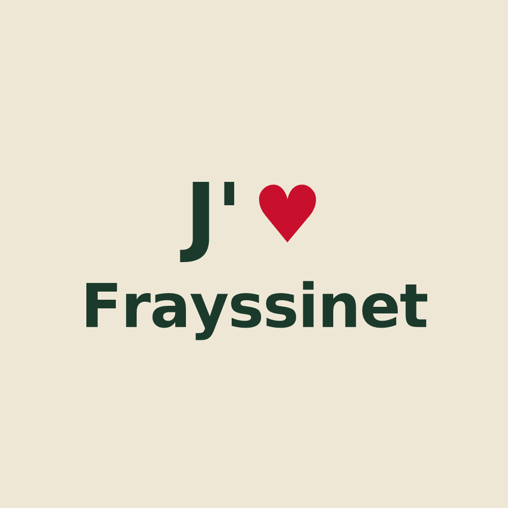 Tote bag personnalisé Frayssinet — design J'aime Frayssinet