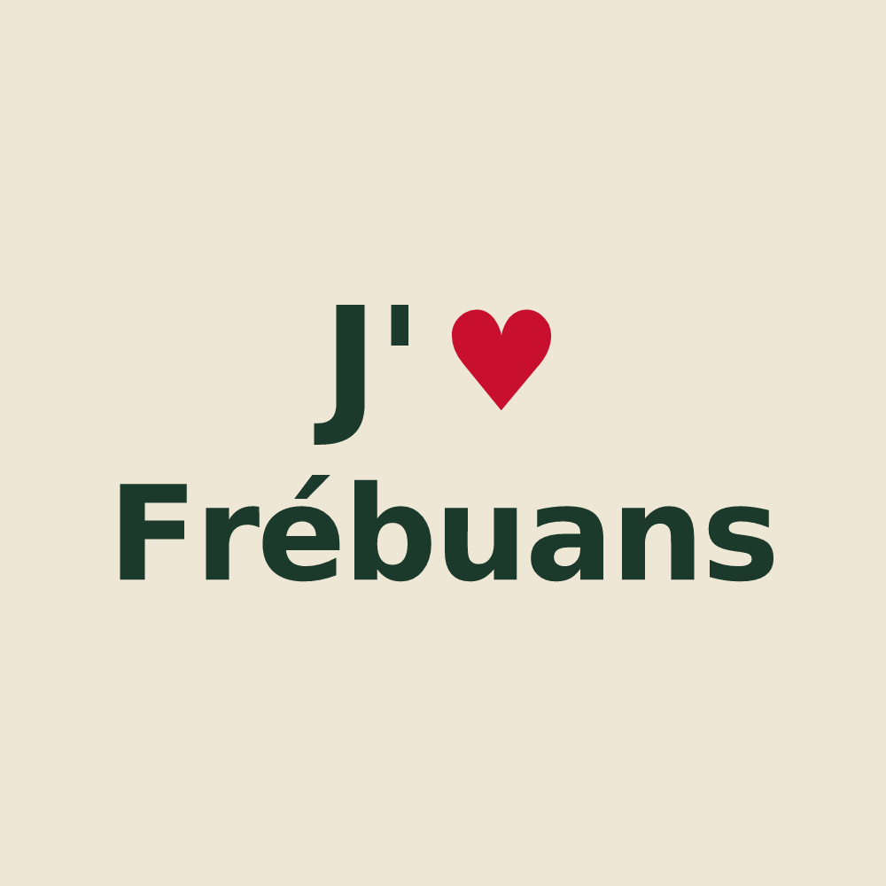 Tote bag personnalisé Frébuans — design J'aime Frébuans