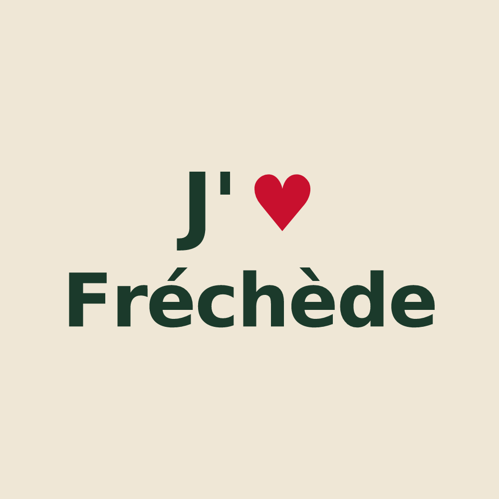 Tote bag personnalisé Fréchède — design J'aime Fréchède