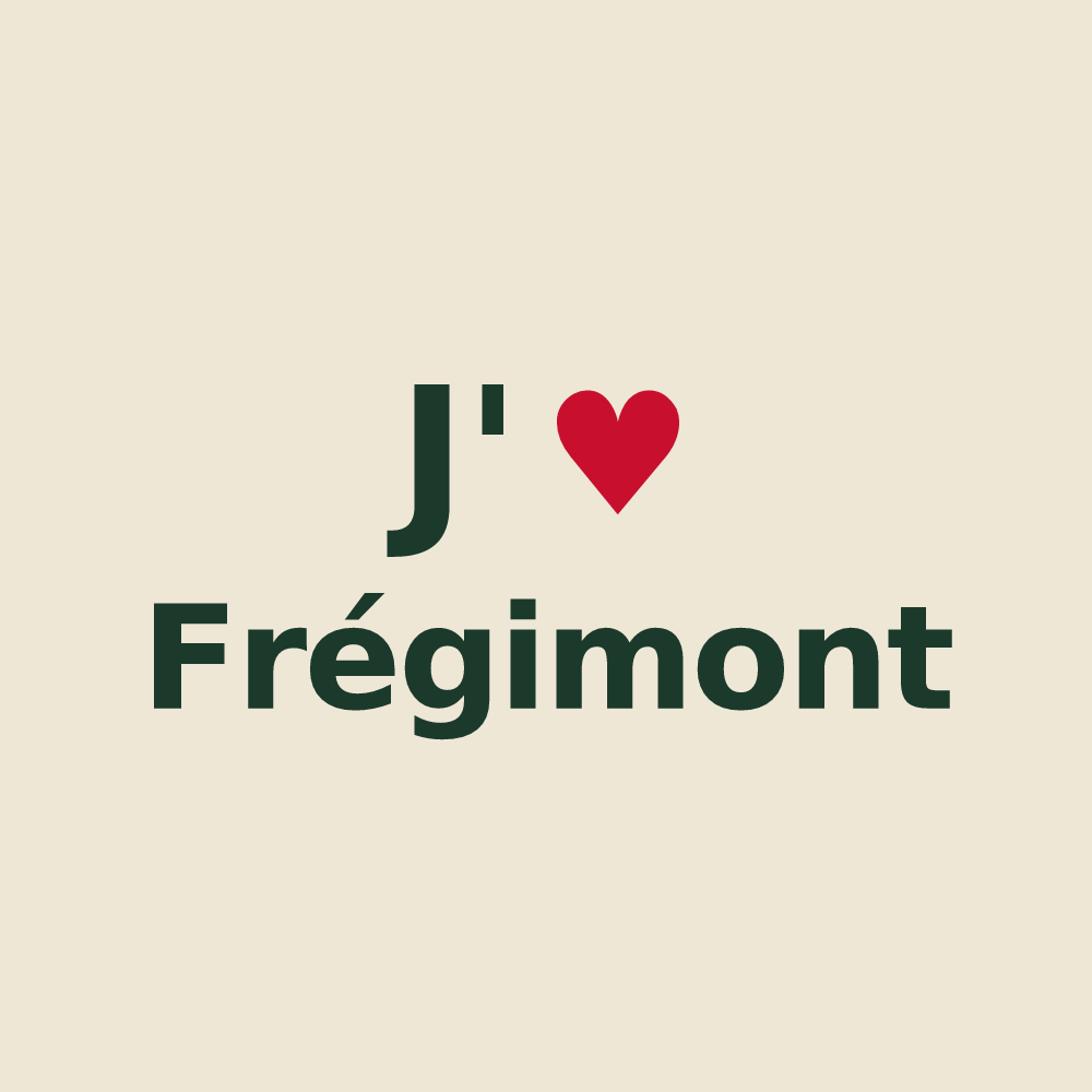 Tote bag personnalisé Frégimont — design J'aime Frégimont