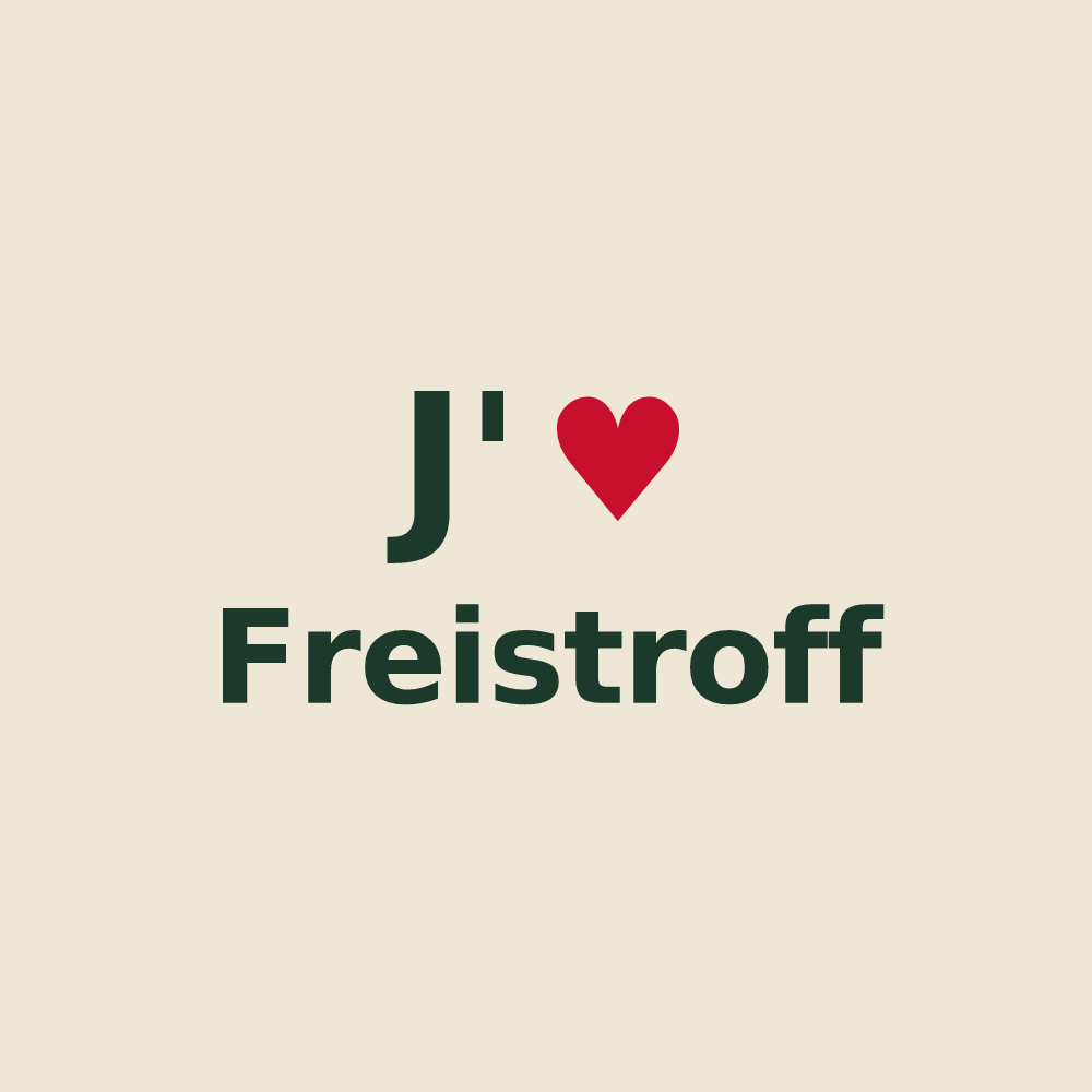 Tote bag personnalisé Freistroff — design J'aime Freistroff