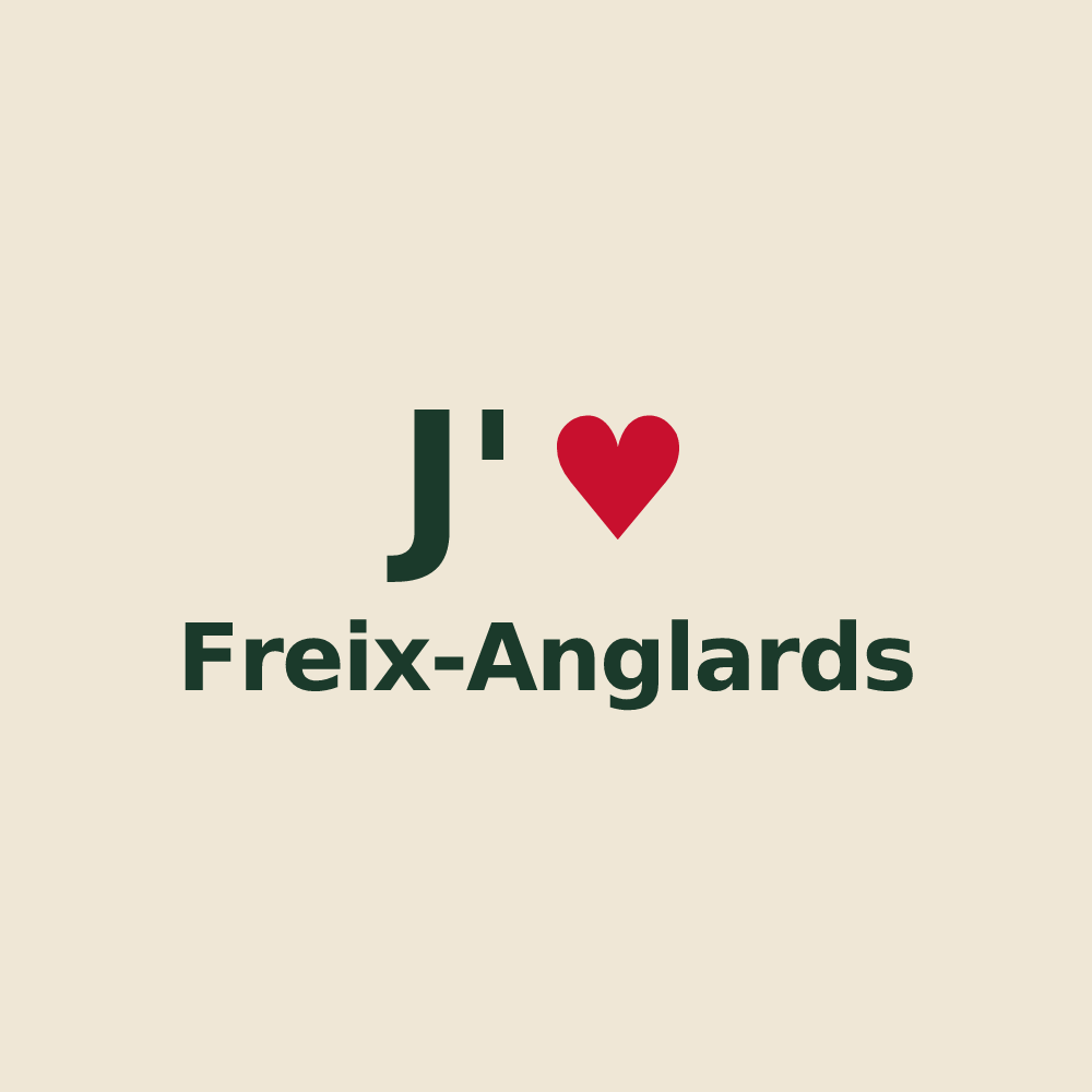 Tote bag personnalisé Freix-Anglards — design J'aime Freix-Anglards