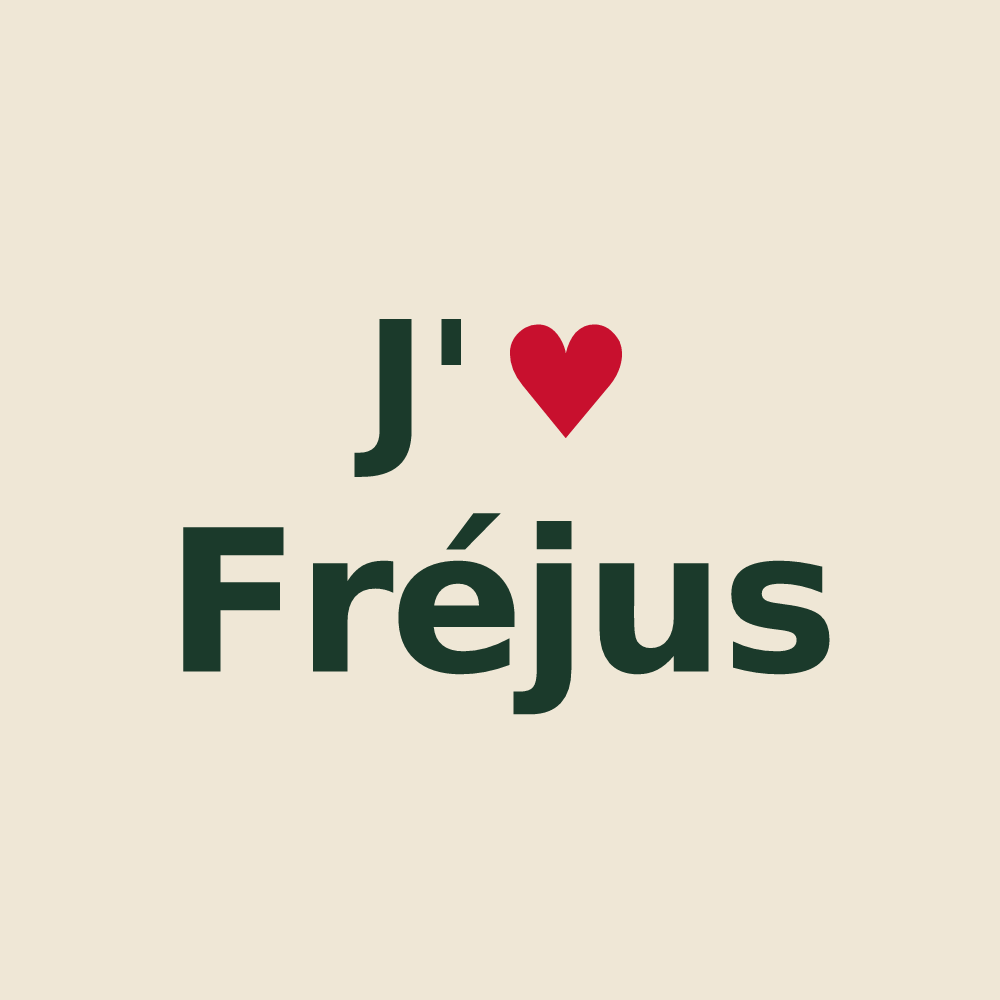 Tote bag personnalisé Fréjus — design J'aime Fréjus