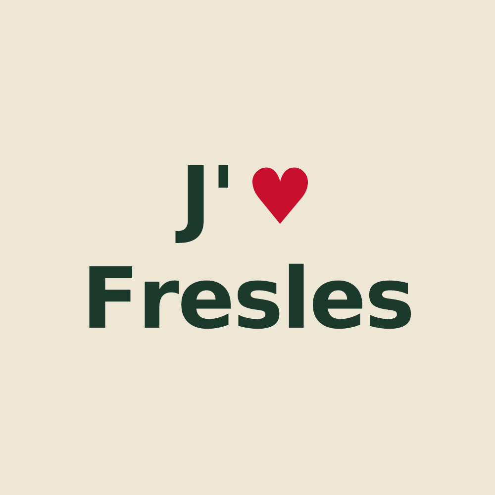 Tote bag personnalisé Fresles — design J'aime Fresles
