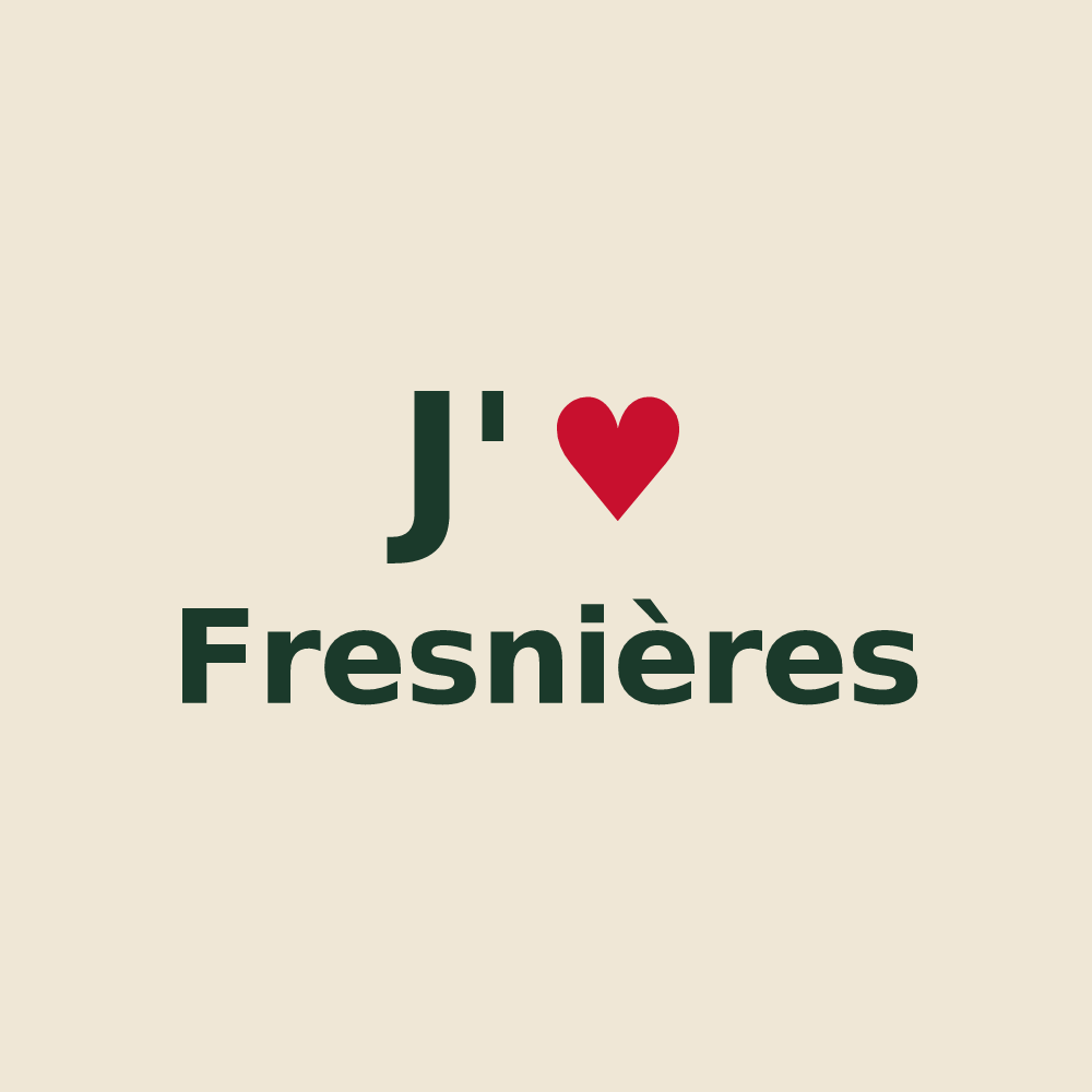 Tote bag personnalisé Fresnières — design J'aime Fresnières