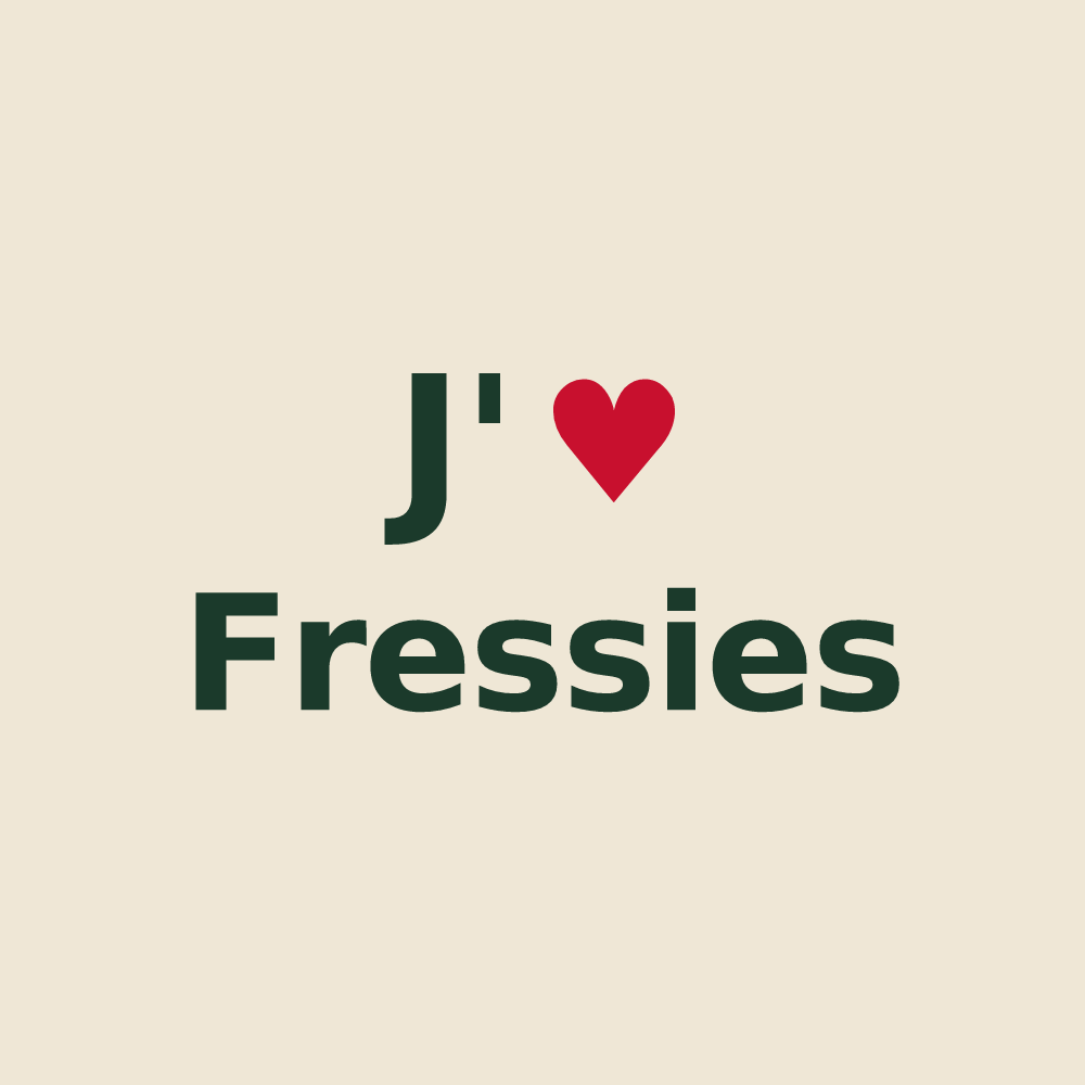 Tote bag personnalisé Fressies — design J'aime Fressies