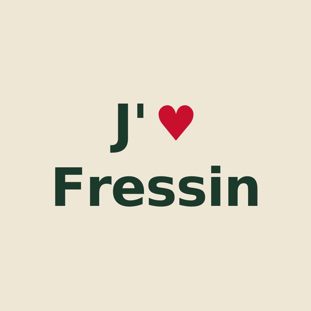 Tote bag personnalisé Fressin — design J'aime Fressin