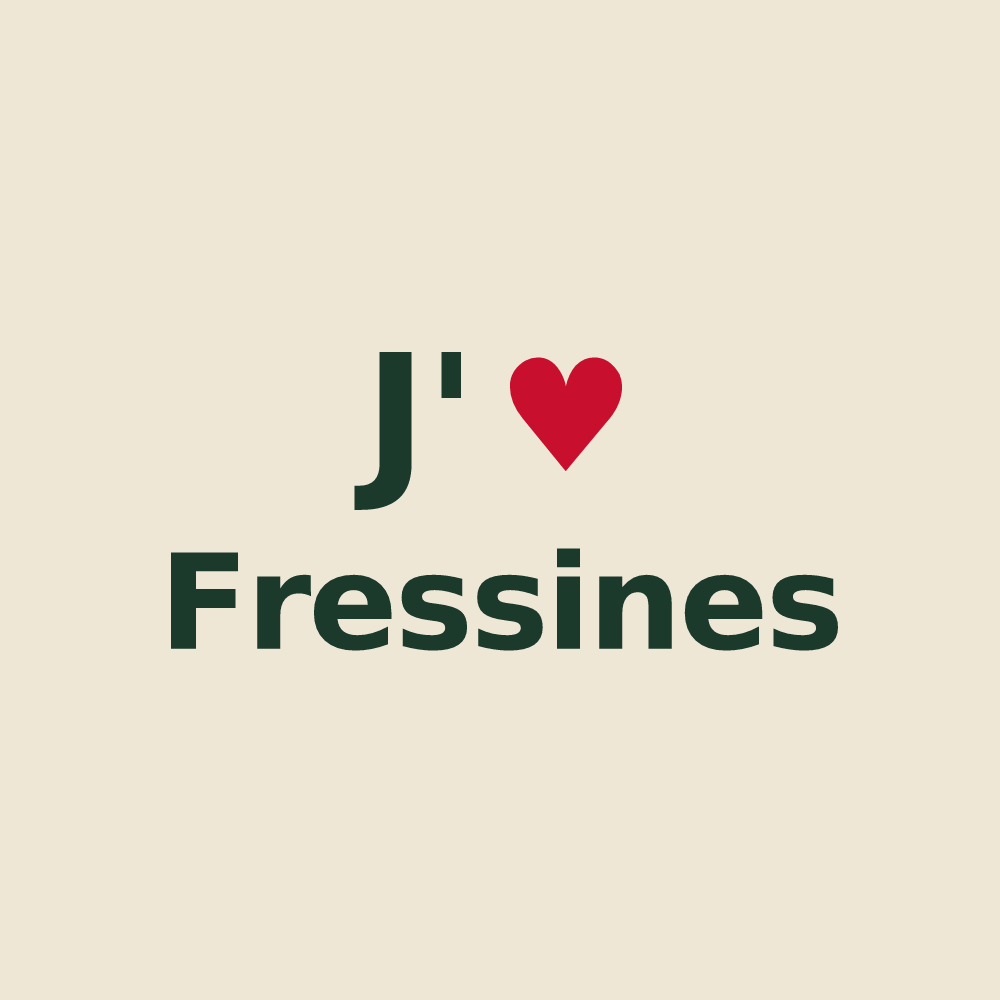 Tote bag personnalisé Fressines — design J'aime Fressines