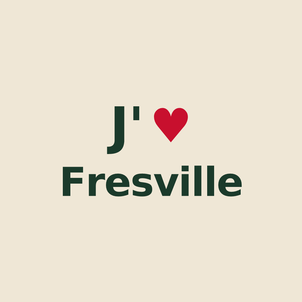 Tote bag personnalisé Fresville — design J'aime Fresville
