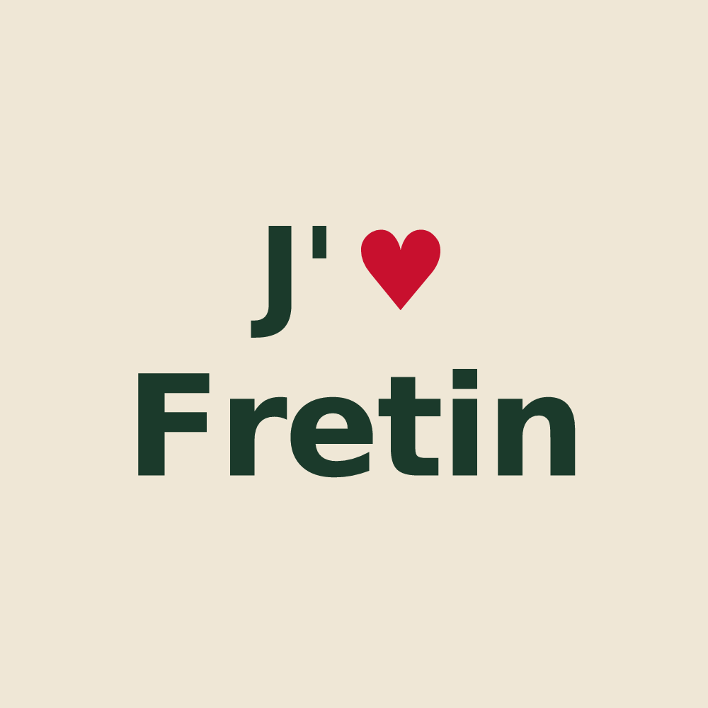 Tote bag personnalisé Fretin — design J'aime Fretin