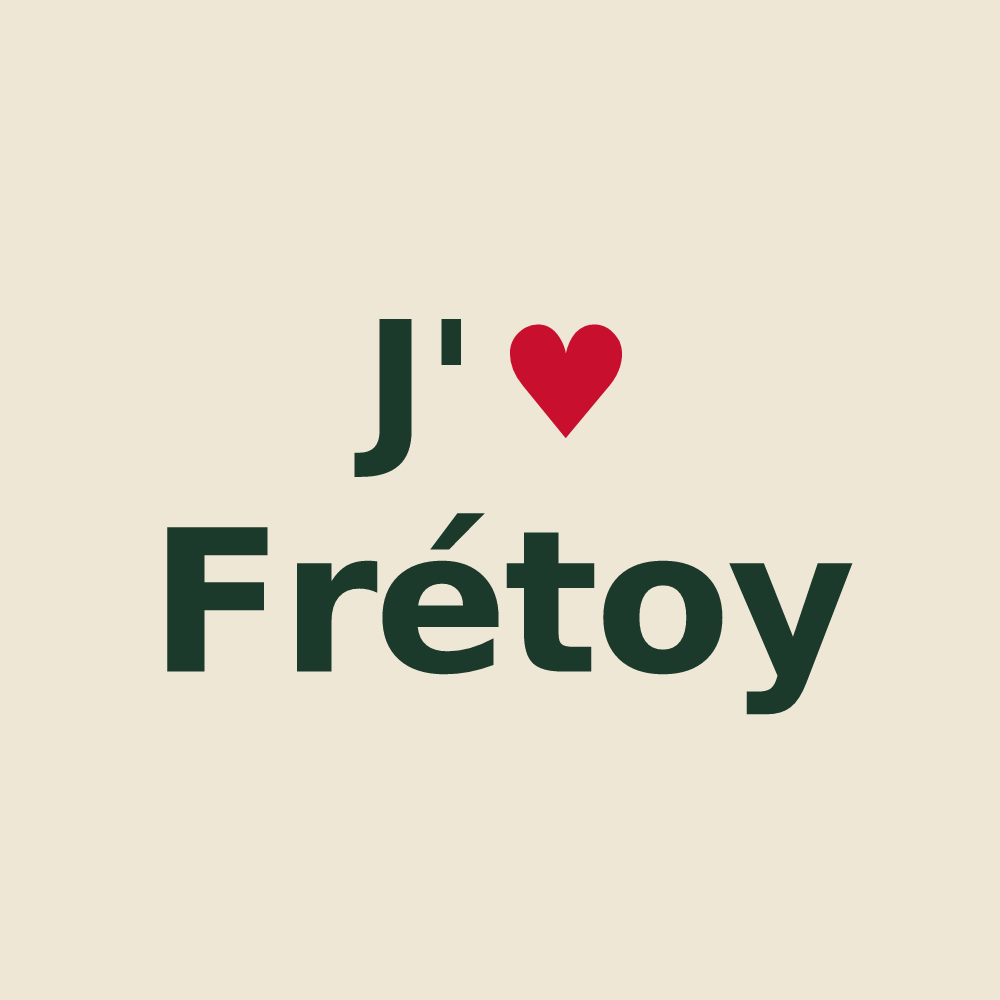 Tote bag personnalisé Frétoy — design J'aime Frétoy