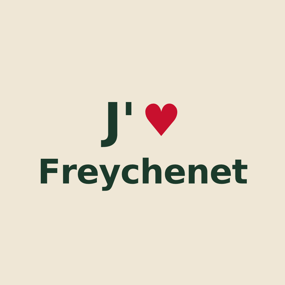 Tote bag personnalisé Freychenet — design J'aime Freychenet
