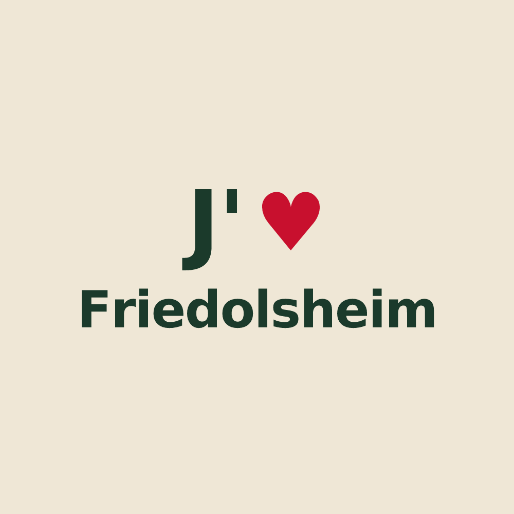 Tote bag personnalisé Friedolsheim — design J'aime Friedolsheim