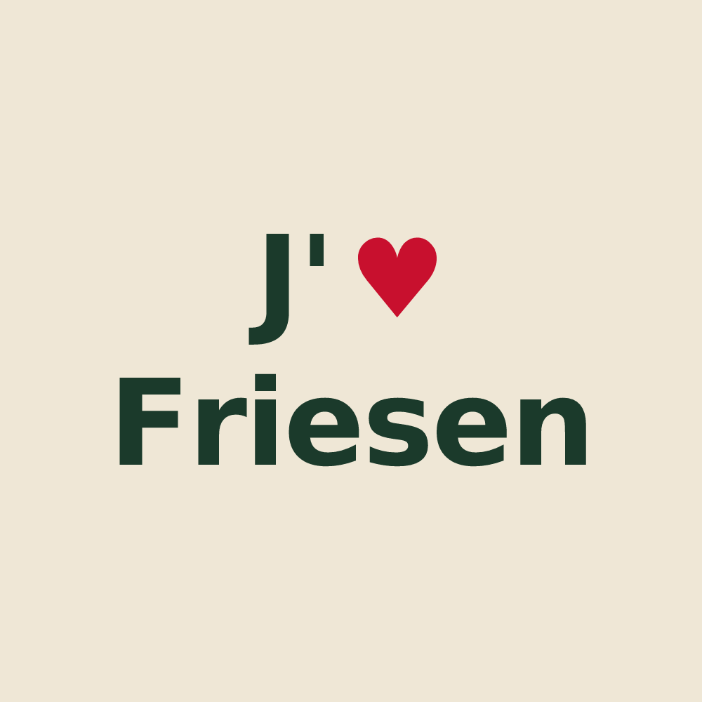Tote bag personnalisé Friesen — design J'aime Friesen