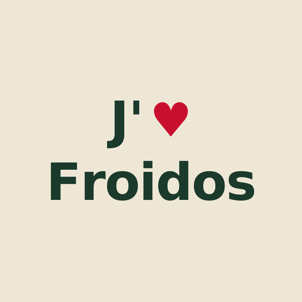 Tote bag personnalisé Froidos — design J'aime Froidos