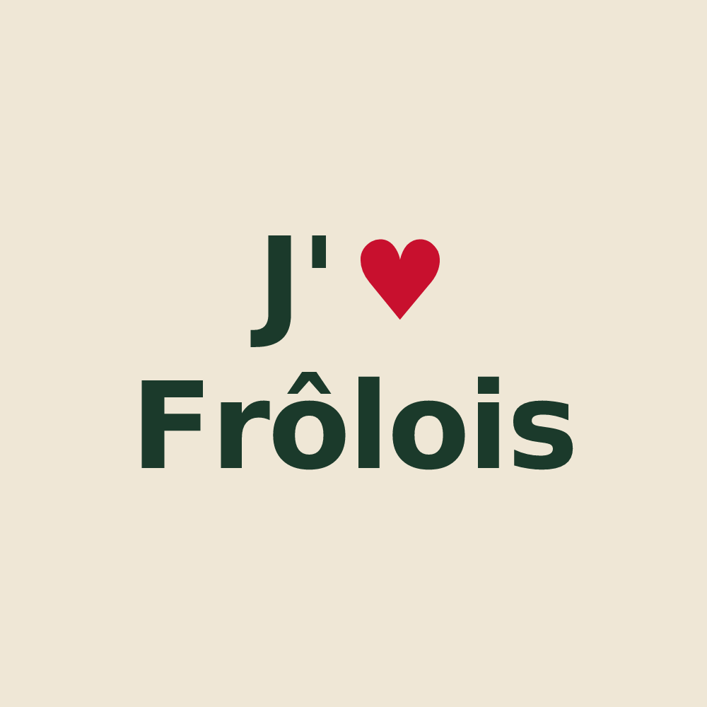Tote bag personnalisé Frôlois — design J'aime Frôlois