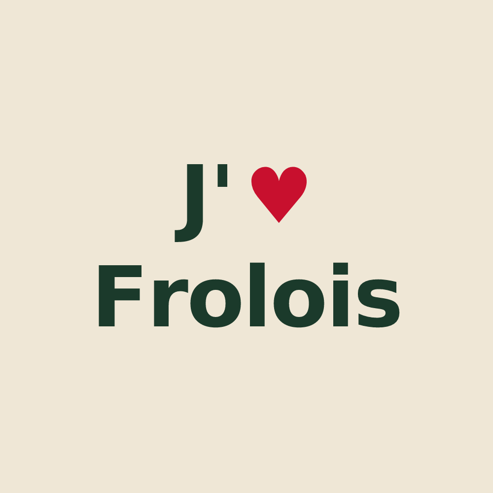 Tote bag personnalisé Frolois — design J'aime Frolois