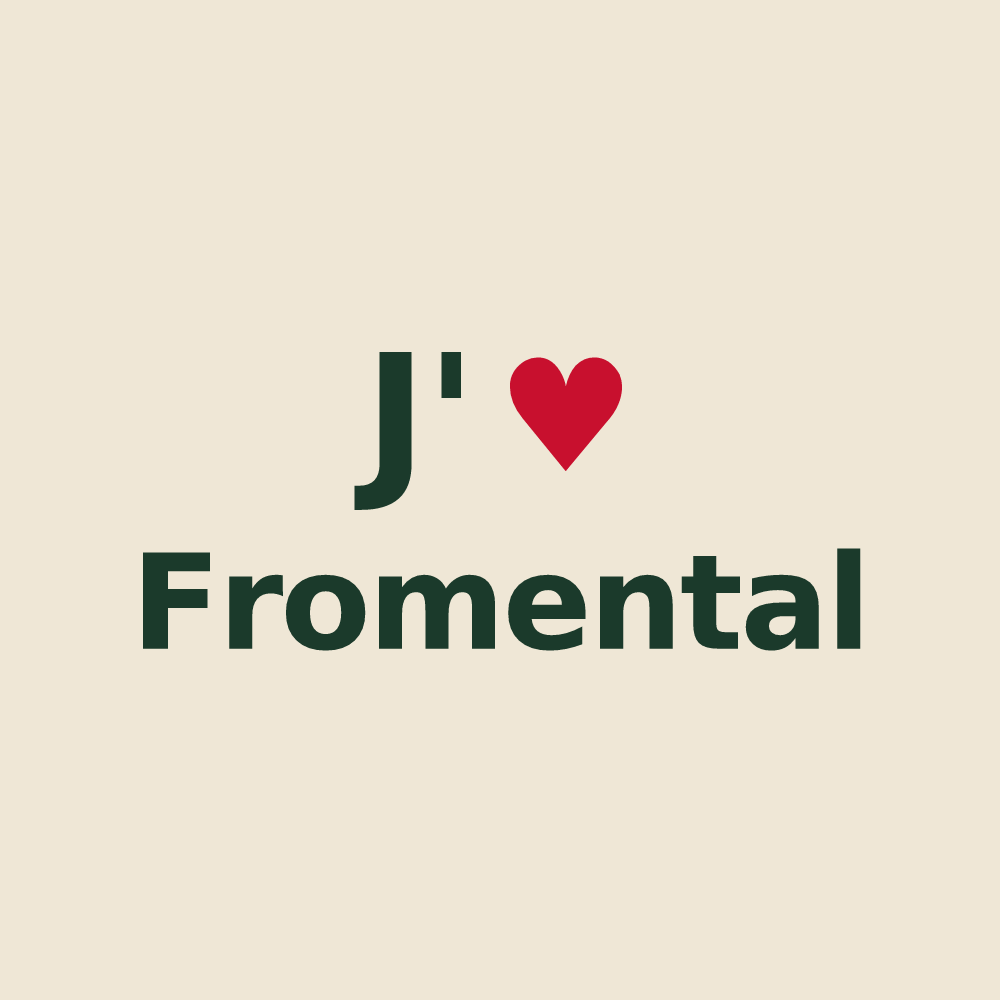 Tote bag personnalisé Fromental — design J'aime Fromental
