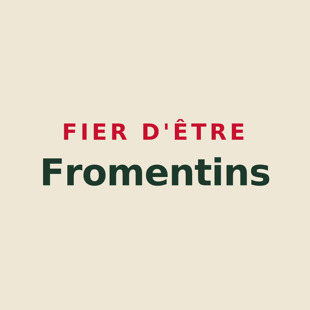 Tote bag « Fier d'être Fromentins » — design pour Fromentières