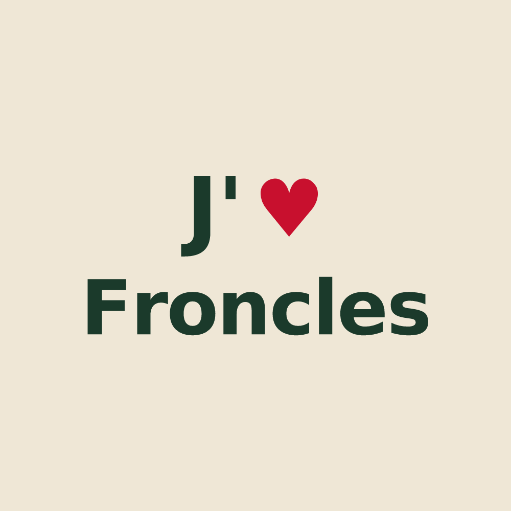 Tote bag personnalisé Froncles — design J'aime Froncles