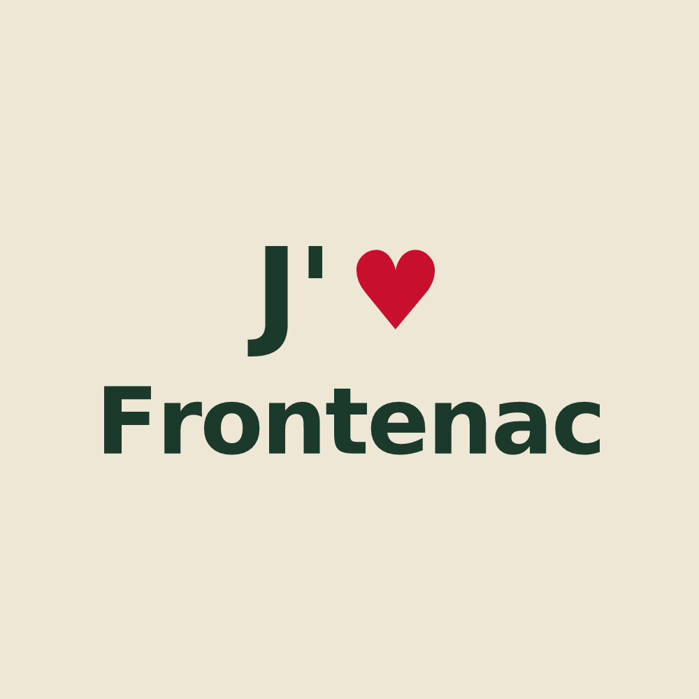 Tote bag personnalisé Frontenac — design J'aime Frontenac