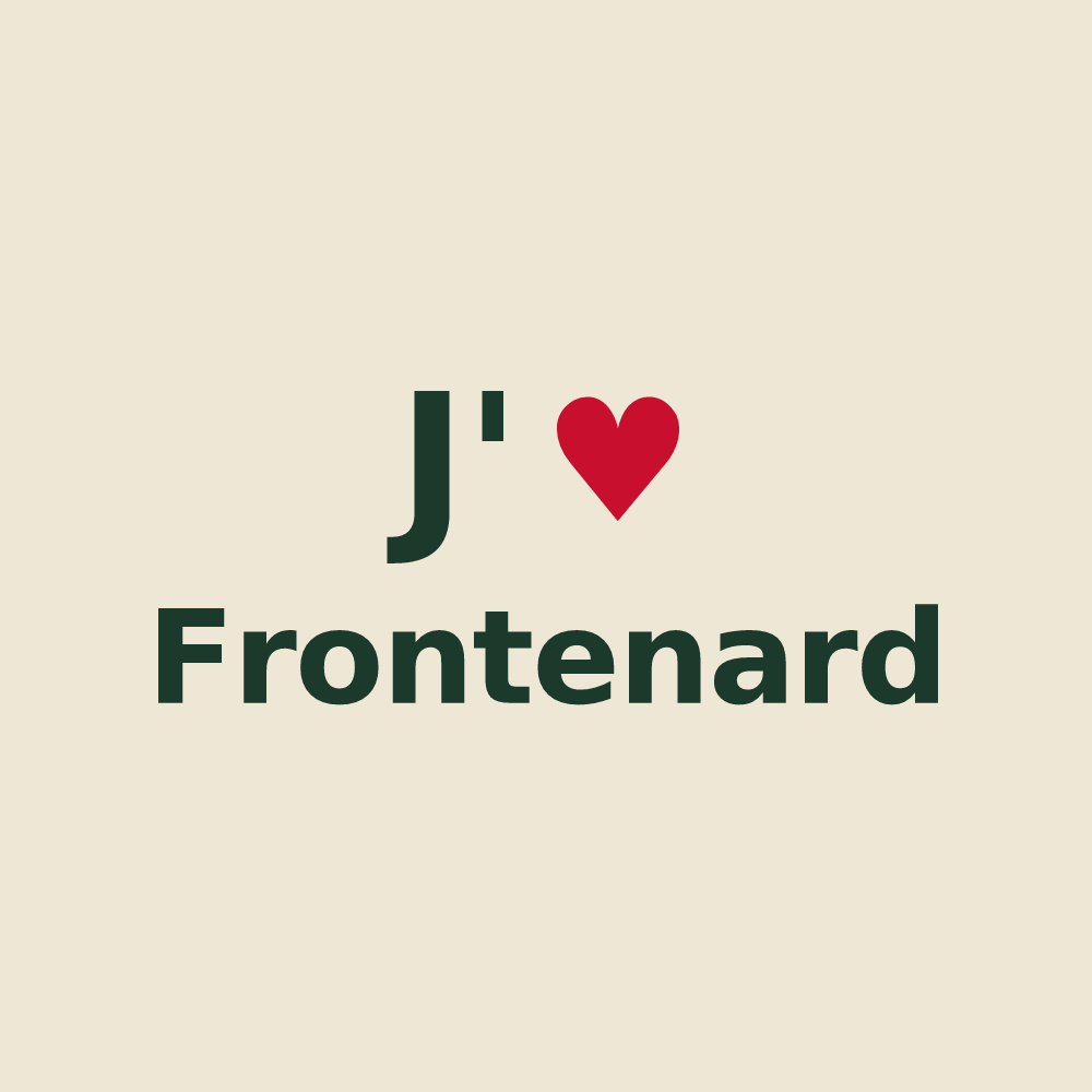 Tote bag personnalisé Frontenard — design J'aime Frontenard