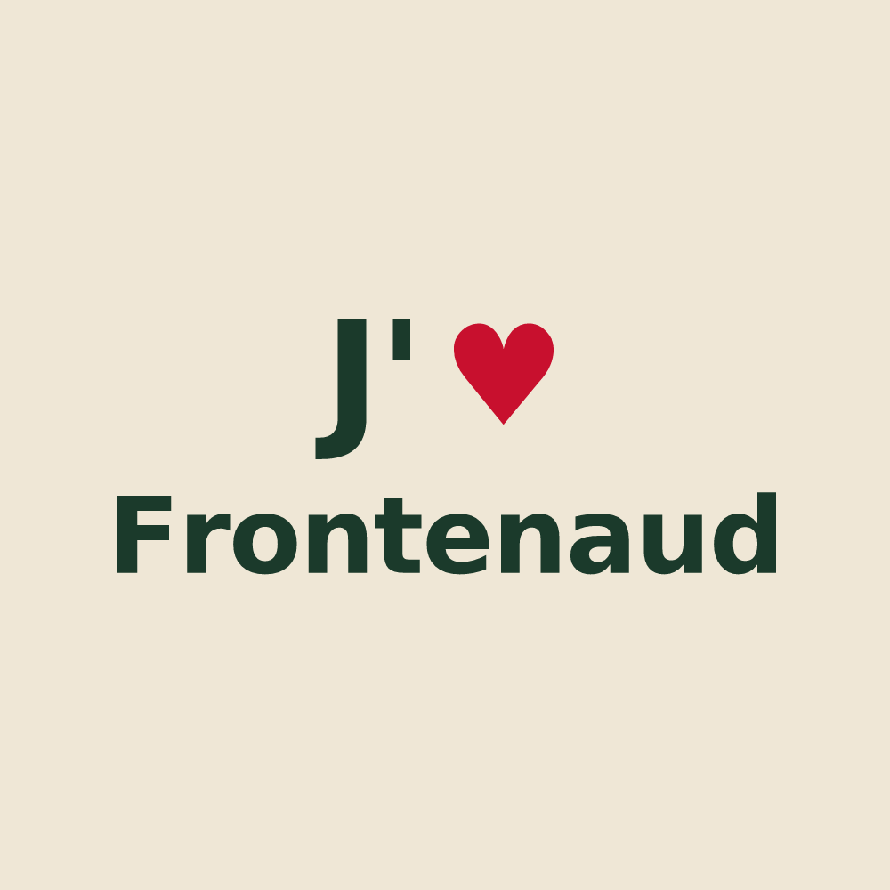 Tote bag personnalisé Frontenaud — design J'aime Frontenaud