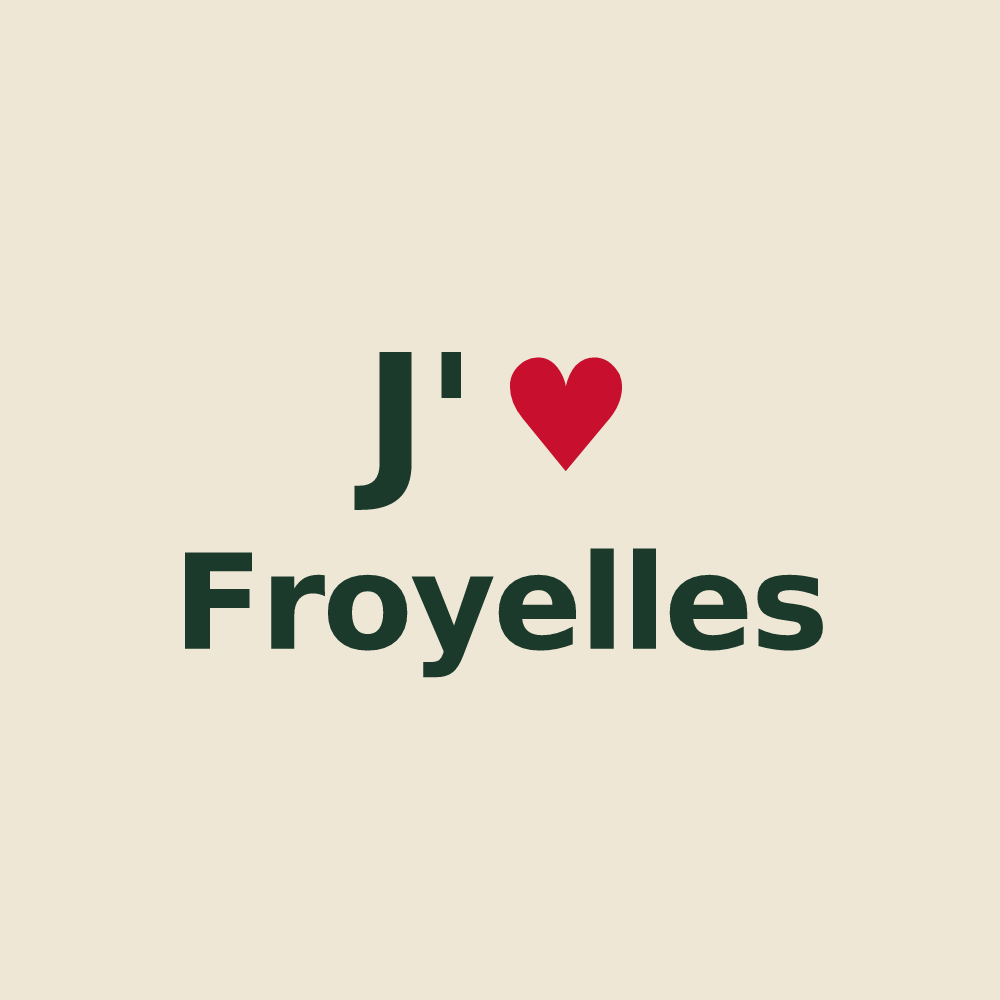 Tote bag personnalisé Froyelles — design J'aime Froyelles