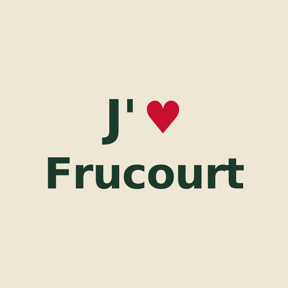 Tote bag personnalisé Frucourt — design J'aime Frucourt