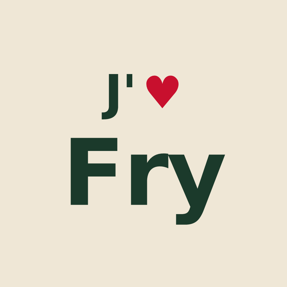 Tote bag personnalisé Fry — design « J'aime Fry » imprimé sur le tote bag