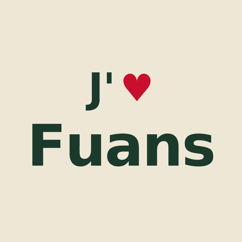 Tote bag personnalisé Fuans — design J'aime Fuans