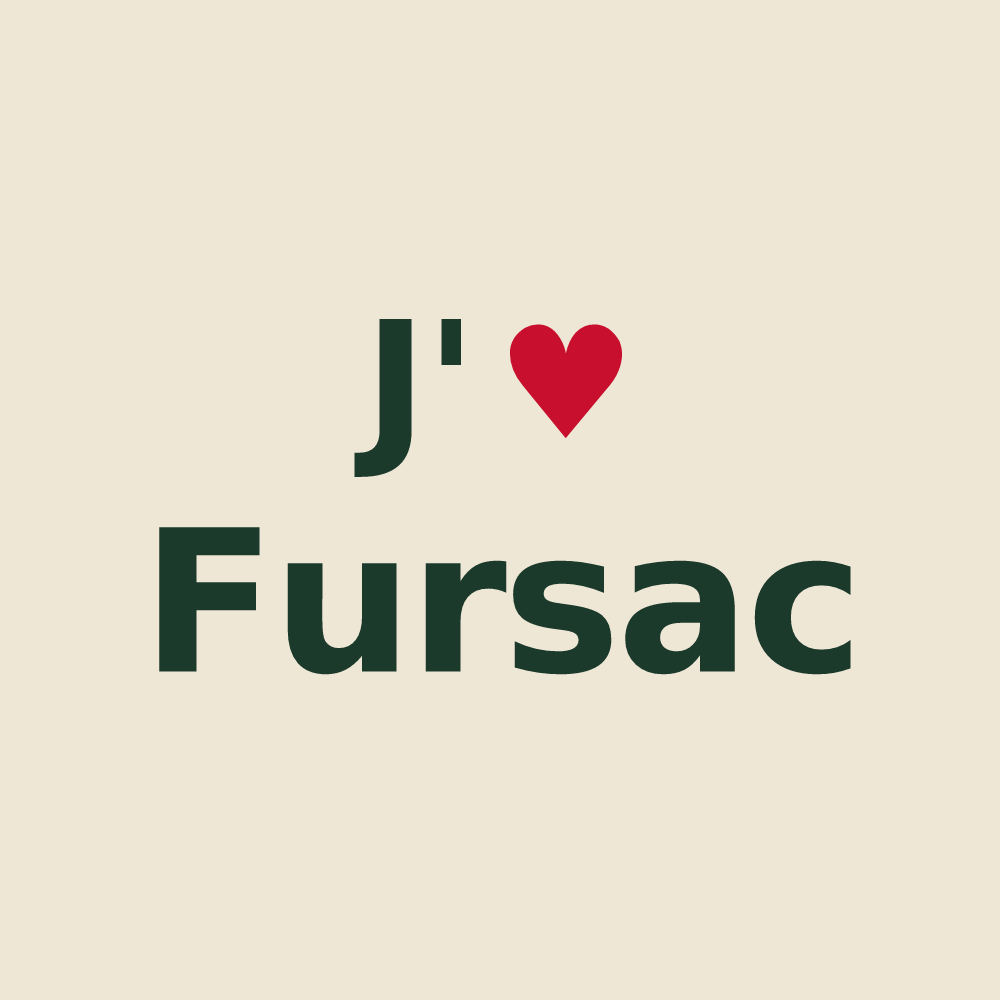 Tote bag personnalisé Fursac — design J'aime Fursac