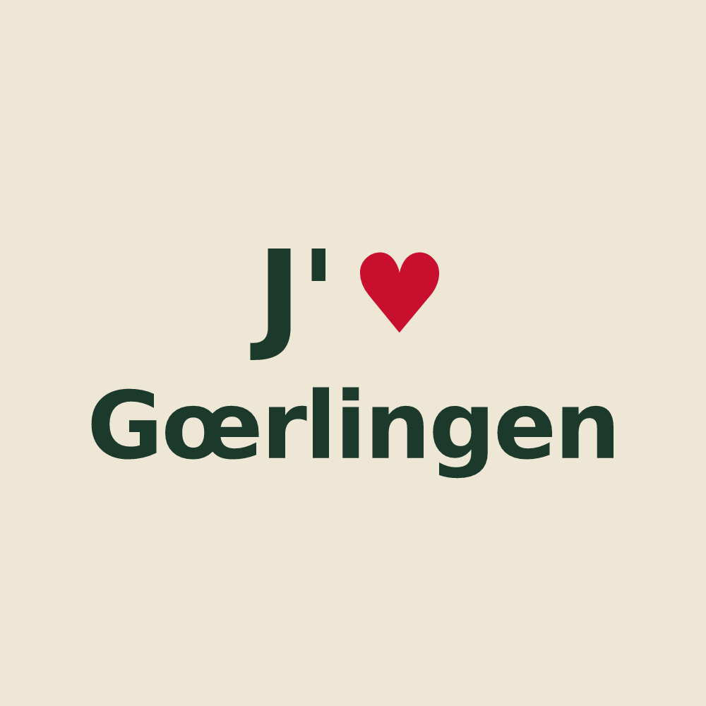 Tote bag personnalisé Gœrlingen — design J'aime Gœrlingen